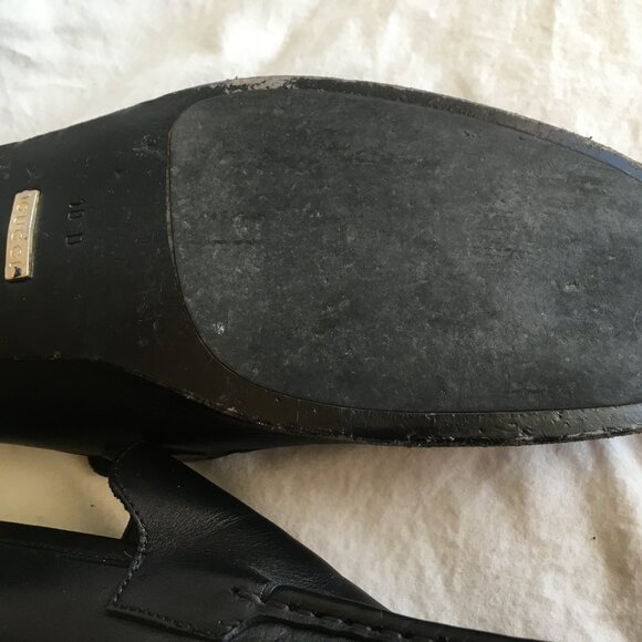 Gucci Split Toe Black Leather Men's Slip-on Loafer - Size 10 - Picture 7 of 9